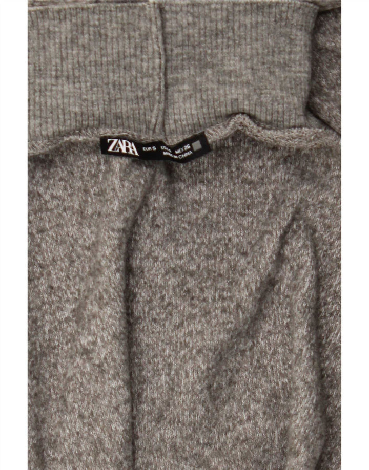 Zara Robe longue à manches longues pour femme UK 8 Small Gris