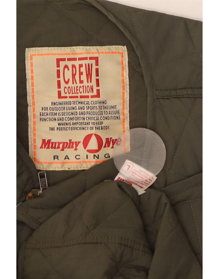 MURPHY & NYE Gilet matelassé pour hommes UK 40 Large Kaki Polyamide