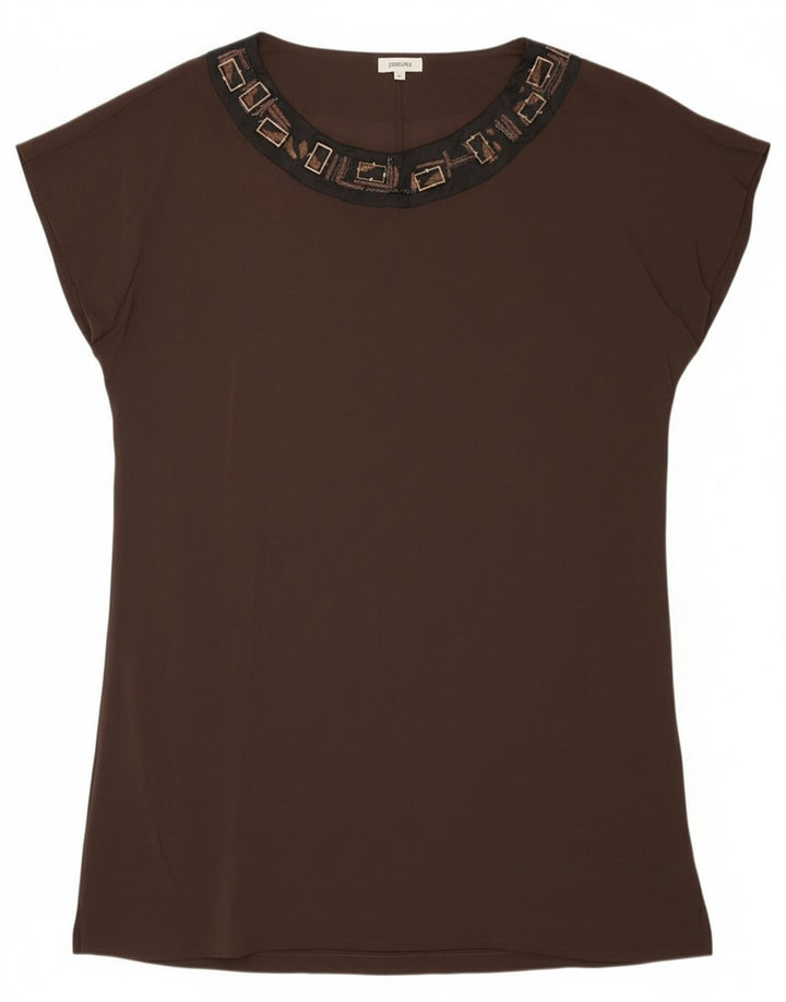 Persona Chemisier Femme Top Taille 23 Viscose Marron Moyen