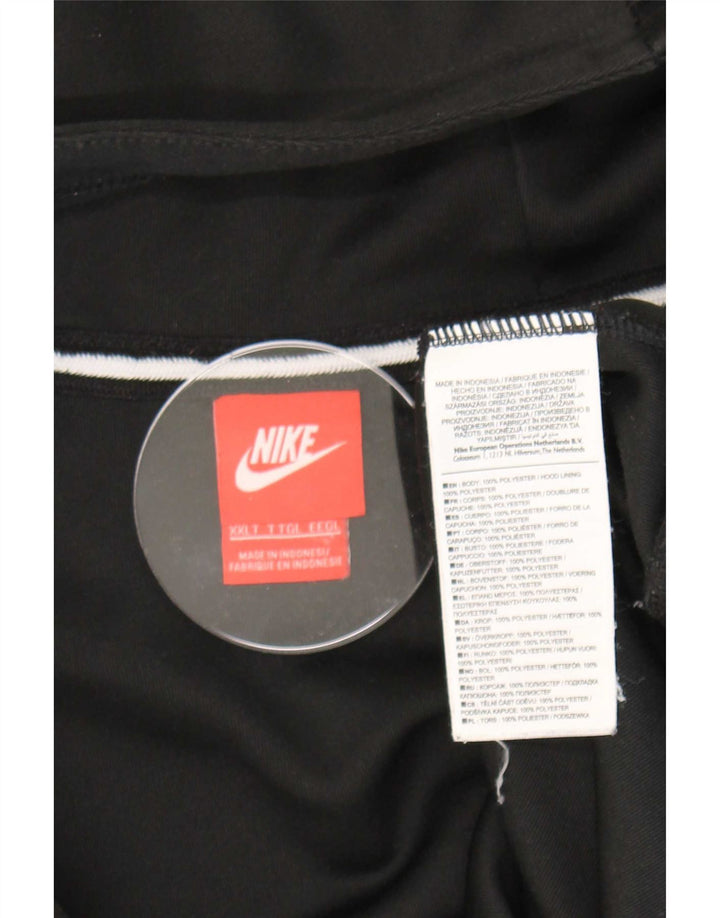 Nike Pull à capuche zippé pour homme 2XL en polyester color block noir