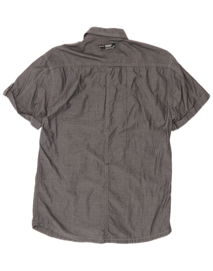 Jack & Jones Chemise à Manches Courtes Homme Gris Moyen Coton