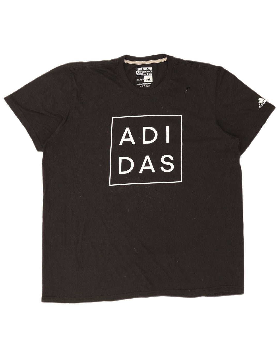 ADIDAS T-shirt graphique pour hommes 2XL Noir Polyester