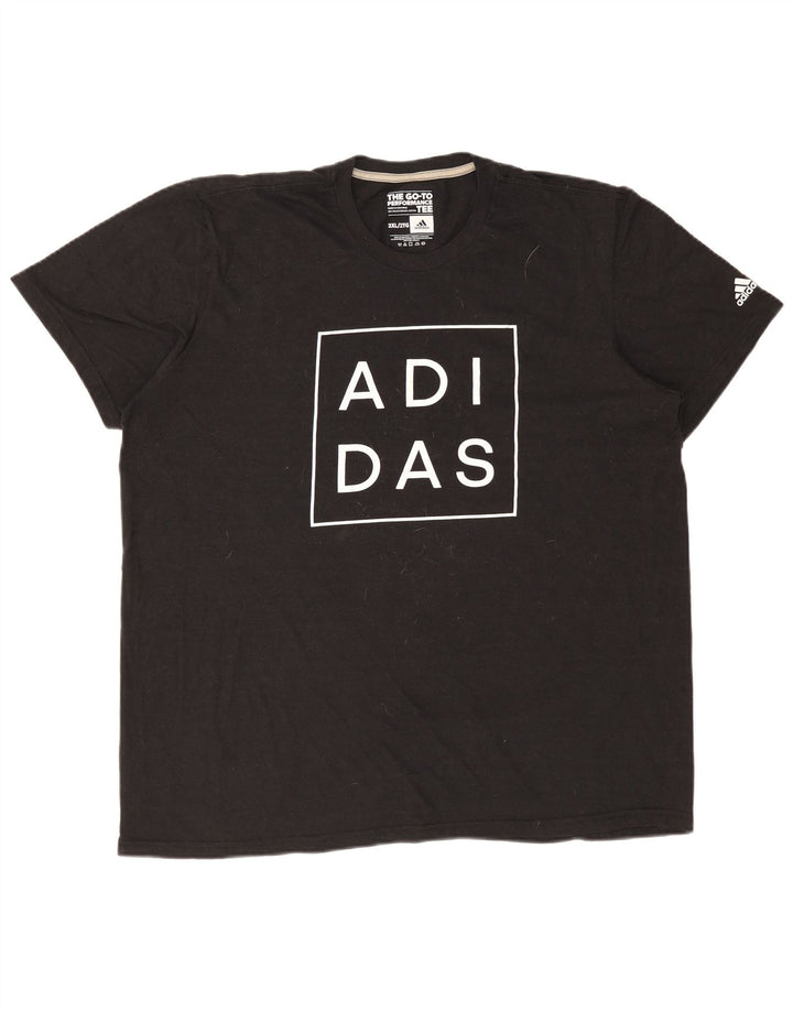 ADIDAS T-shirt graphique pour hommes 2XL Noir Polyester