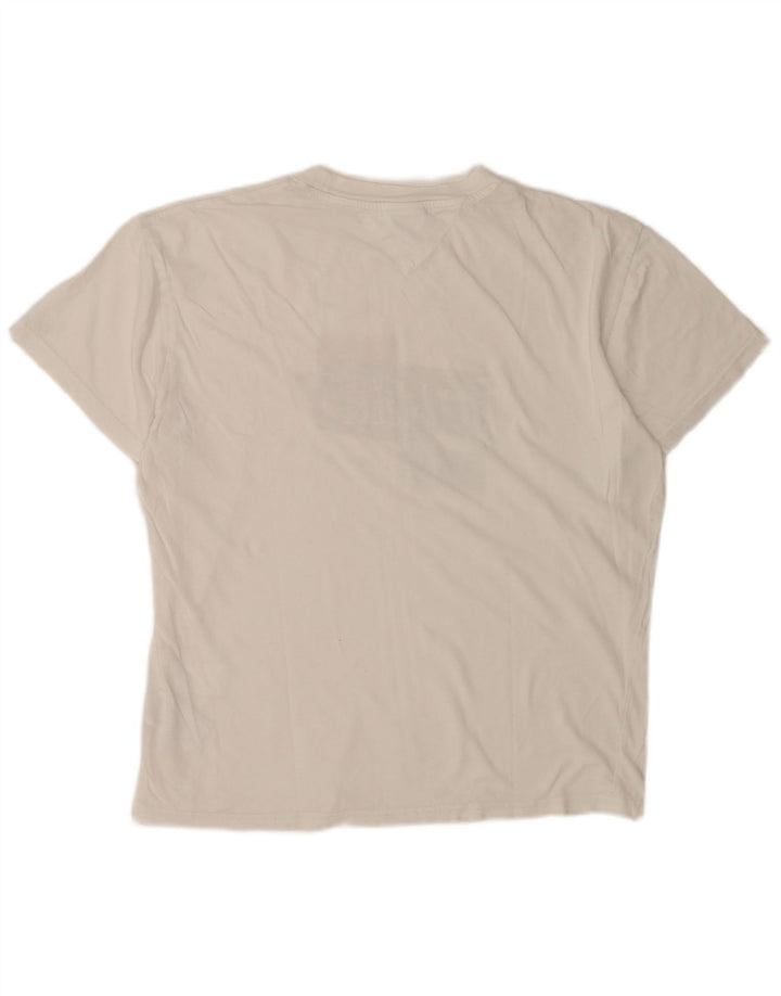 Tommy Hilfiger T-Shirt Graphique Homme Blanc Moyen Coton