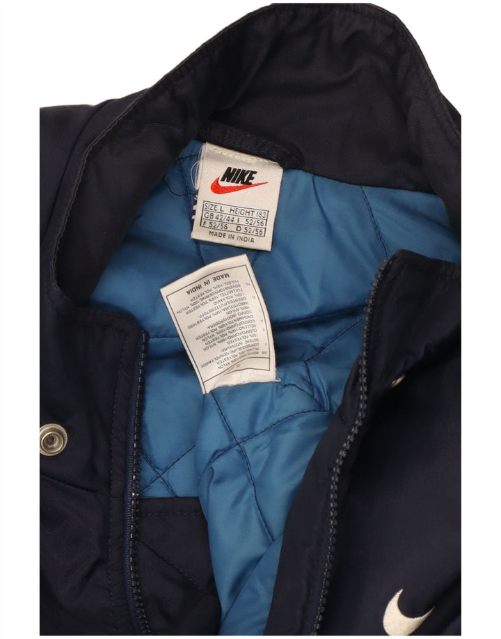 Nike Veste coupe-vent graphique pour homme UK 42/44 Large Bleu marine Nylon