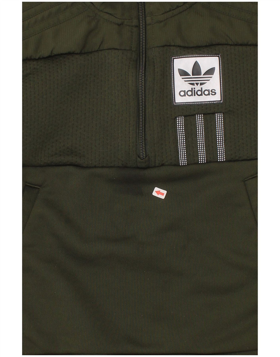 Adidas Sweat-shirt graphique à col zippé pour garçon 7-8 ans Vert Polyester