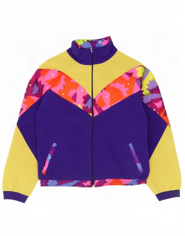 Veste polaire homme vintage UK 42 XL Violet Colourblock Polyester