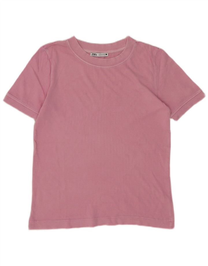 Zara T-Shirt Femme Top UK 10 Petit Rose