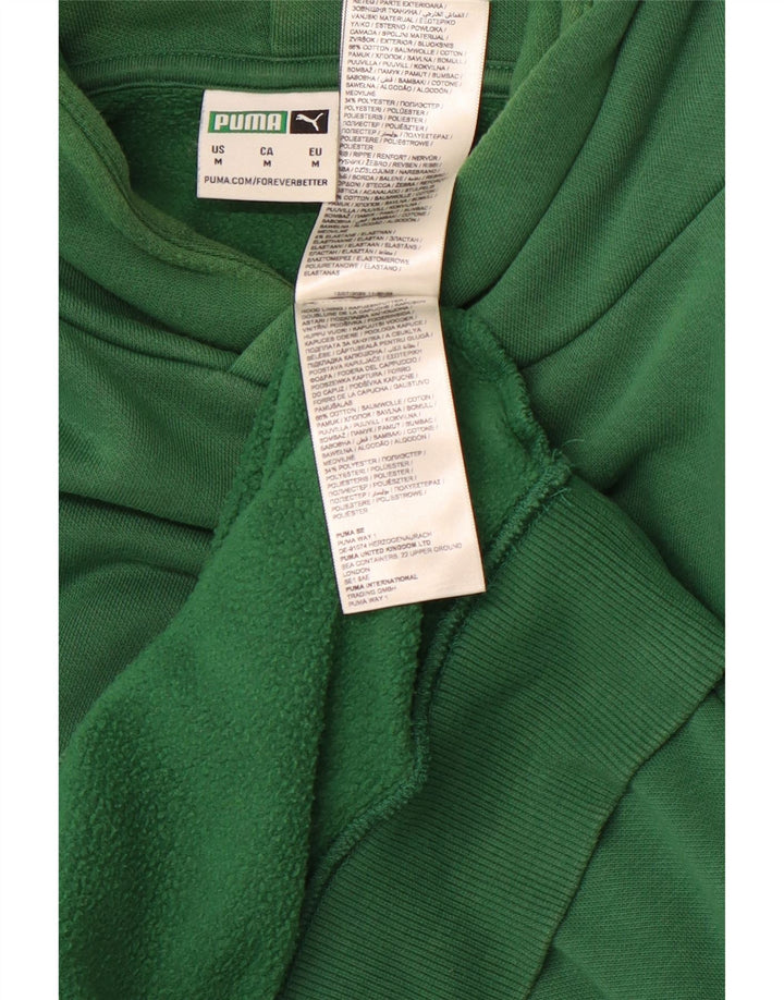 PUMA Pull à capuche pour homme en coton vert moyen