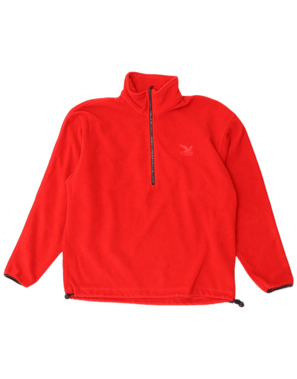 SALEWA Pull Polaire Col Zippé Homme Rouge Moyen Polyester