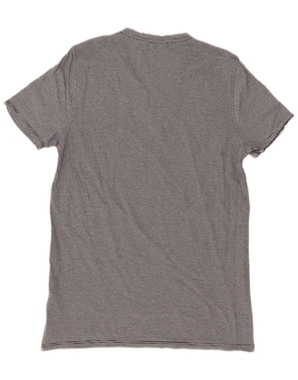Guess By Marciano T-shirt graphique pour femme UK 14 Large Gris Rayé