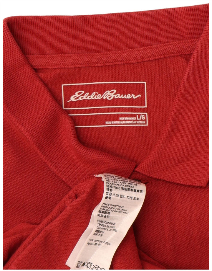 Eddie Bauer Polo Homme Grand Coton Rouge