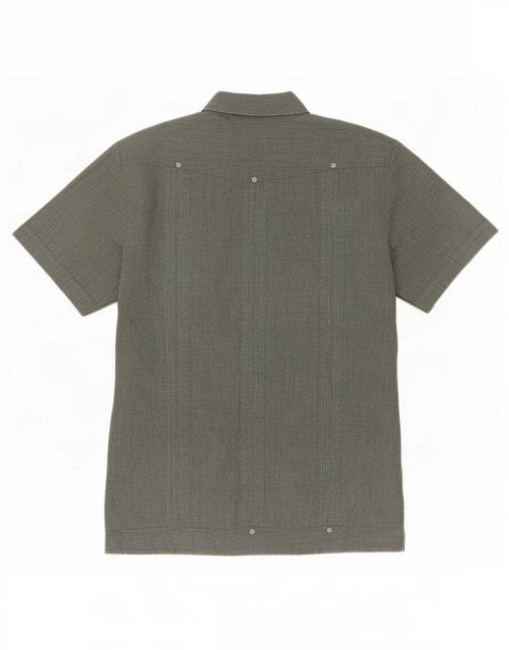 Romani Chemise à manches courtes pour hommes Grand vert Paisley Polyester