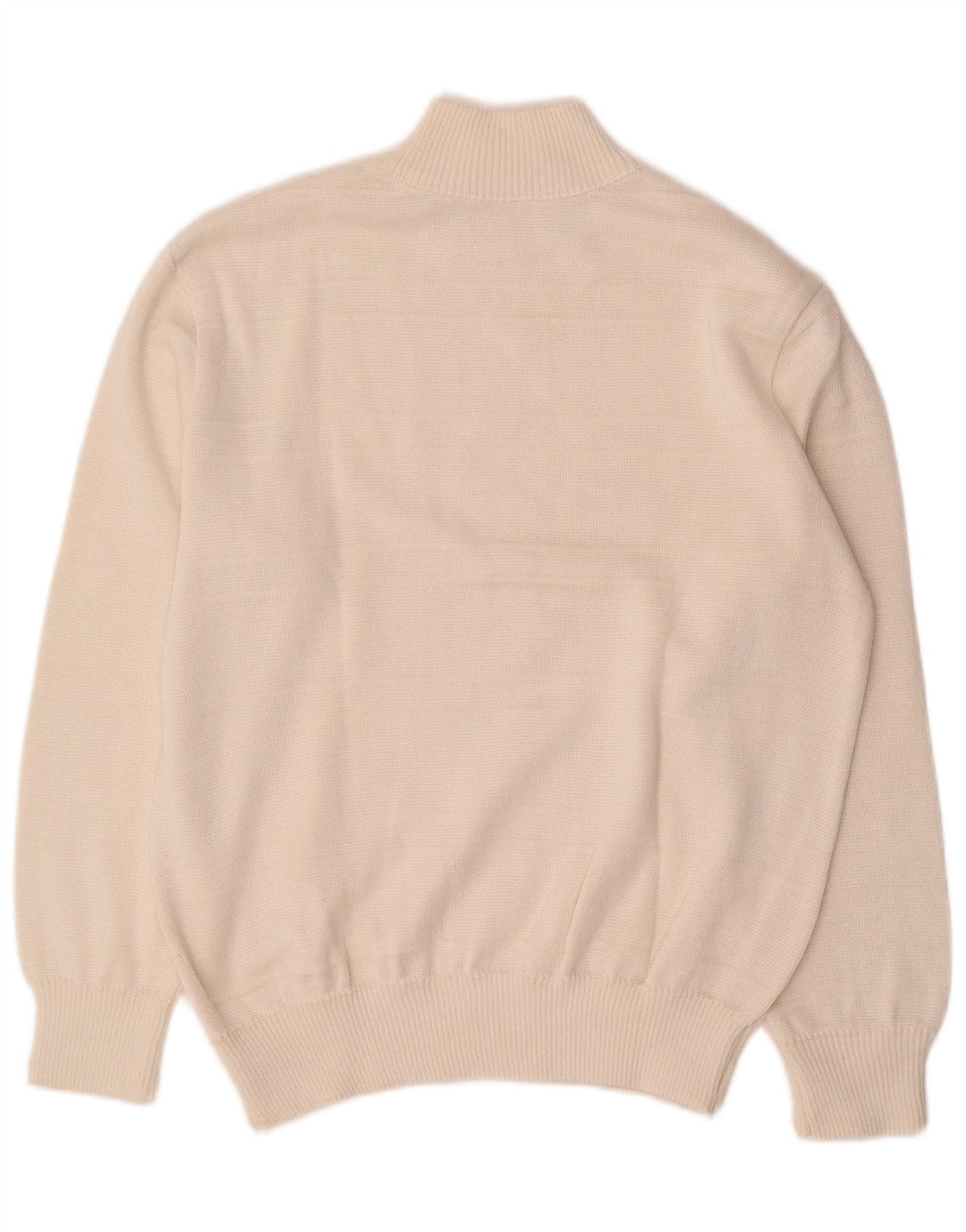 VINTAGE Pull col roulé femme UK 16 Grand Blanc