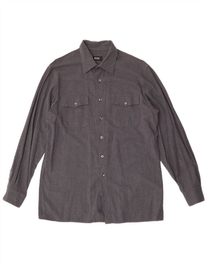 Hugo Boss Chemise Homme Large Gris Viscose