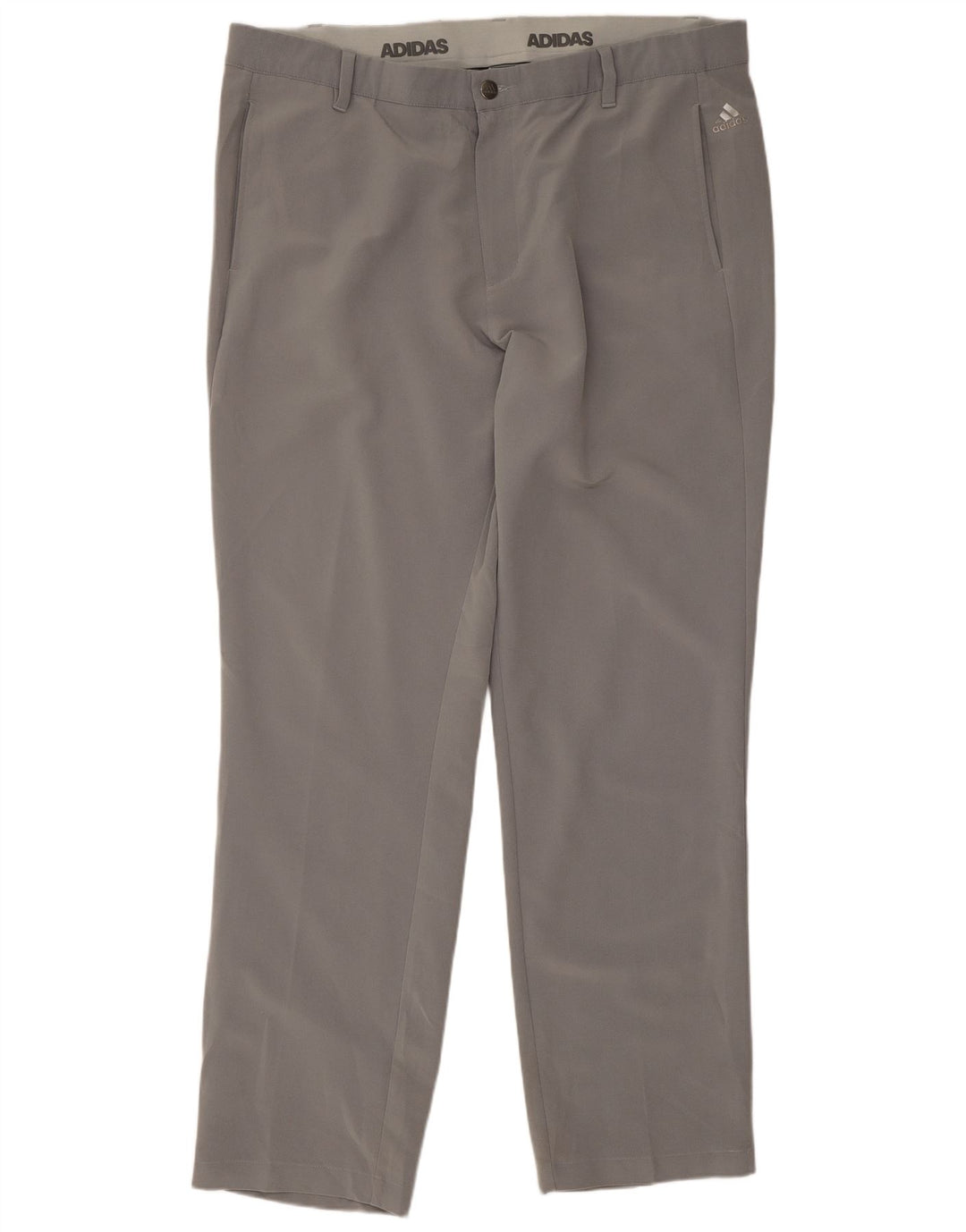 Adidas Pantalon Chino Droit Homme W38 L32 Gris Polyester
