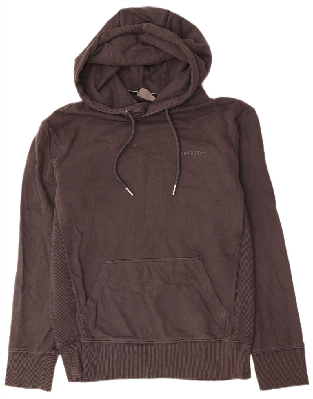 Superdry Pull à capuche pour homme Petit Gris Coton