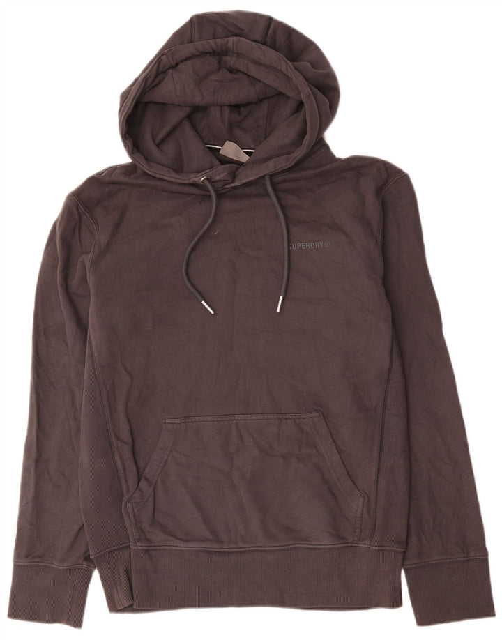 Superdry Pull à capuche pour homme Petit Gris Coton