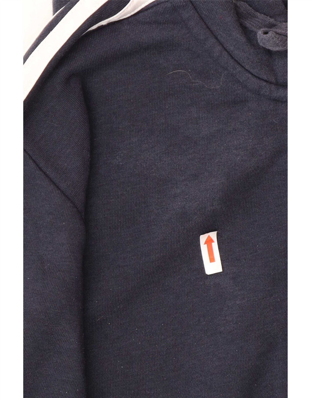Adidas Pull à capuche zippé pour homme en coton bleu marine moyen