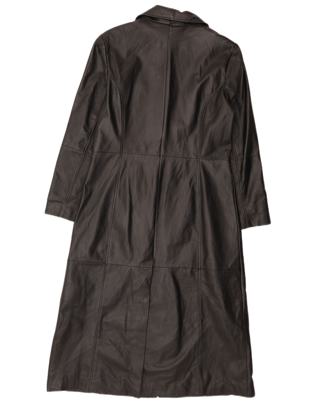 manteau en cuir femme vintage EU 40 Moyen Noir
