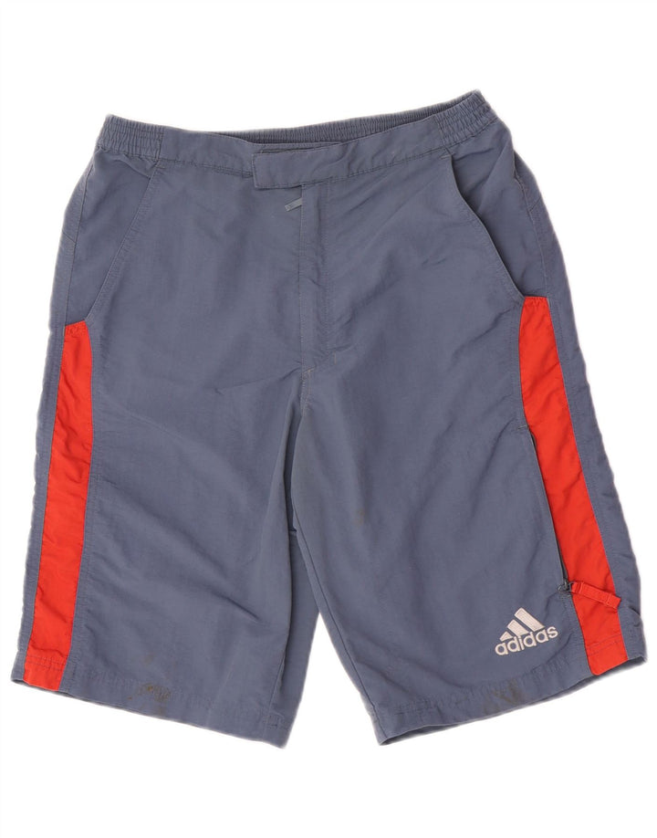 Adidas Short Cargo Garçon 13-14 Ans W30 Bleu Colorblock Polyamide
