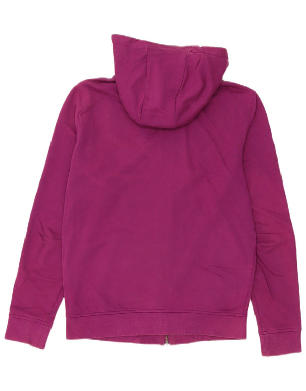 Lyle & Scott Pull à capuche zippé surdimensionné pour femme UK 10 Petit coton violet