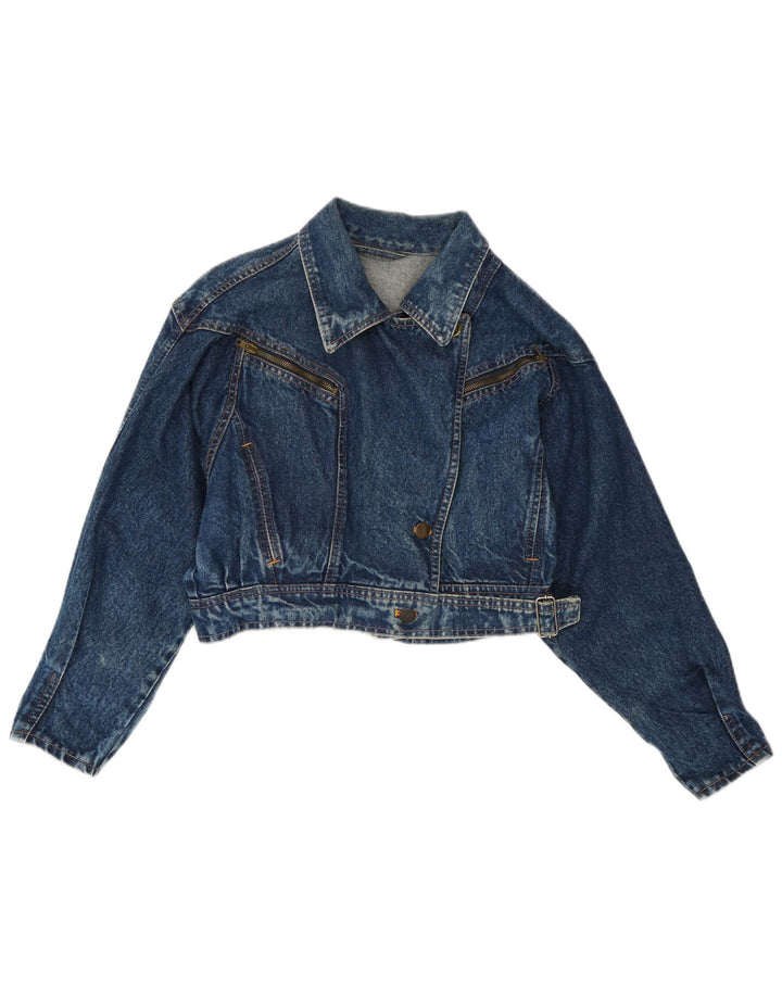 Rifle Veste en jean courte pour femme UK 14 Coton bleu moyen