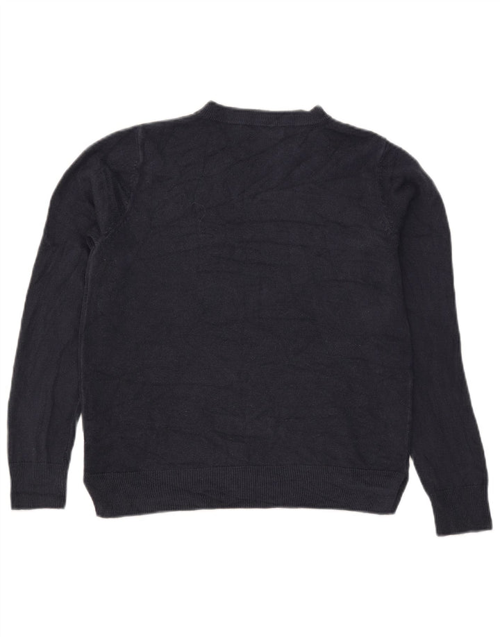 Marks & Spencer Pull à col rond pour femme UK 12 Bleu marine moyen