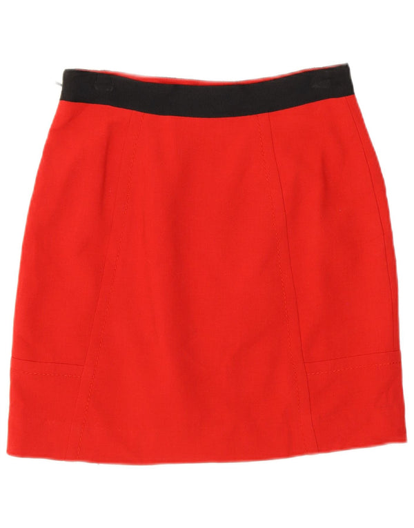 Coast Mini-jupe pour femme UK 8 Small W26 Rouge Colourblock Polyester
