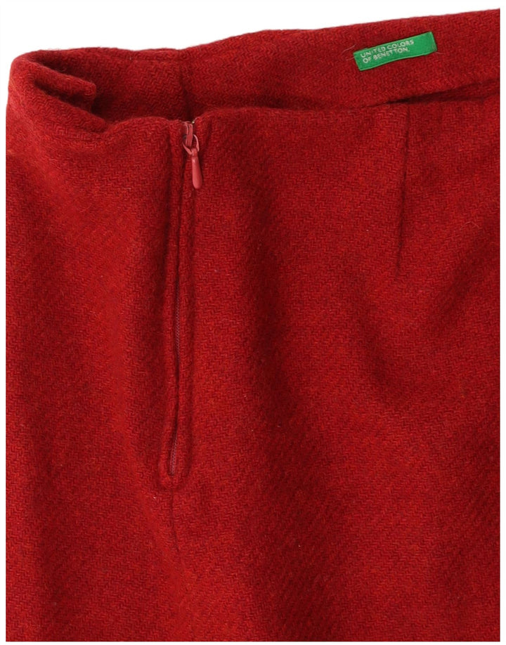 BENETTON Femme Mini Jupe W26 Petit Bordeaux