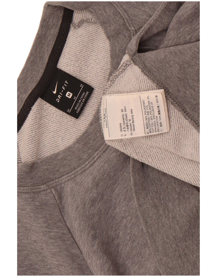 Nike Femme Dri Fit Graphic Sweat-shirt surdimensionné UK 14 Gris moyen