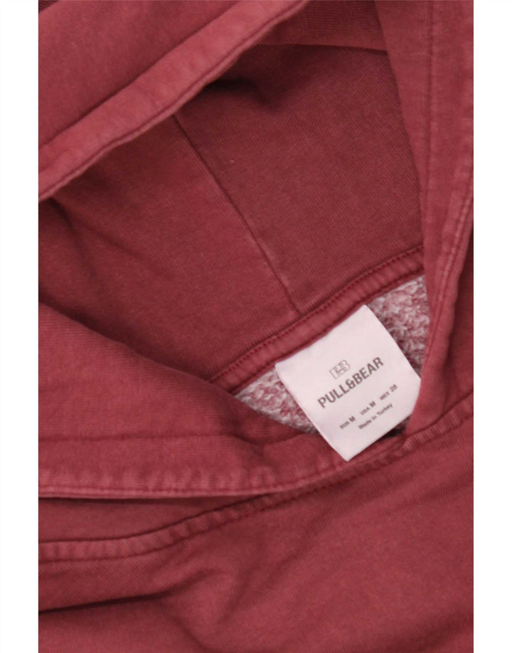 Pull & Bear Pull à capuche surdimensionné graphique pour femme UK 14 Bordeaux moyen