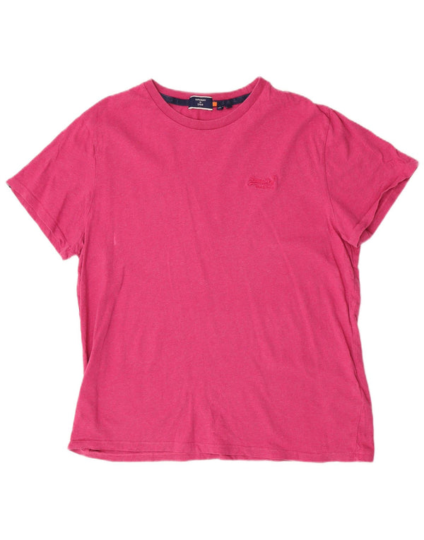 Superdry T-Shirt Homme Top 2XL Rose Coton