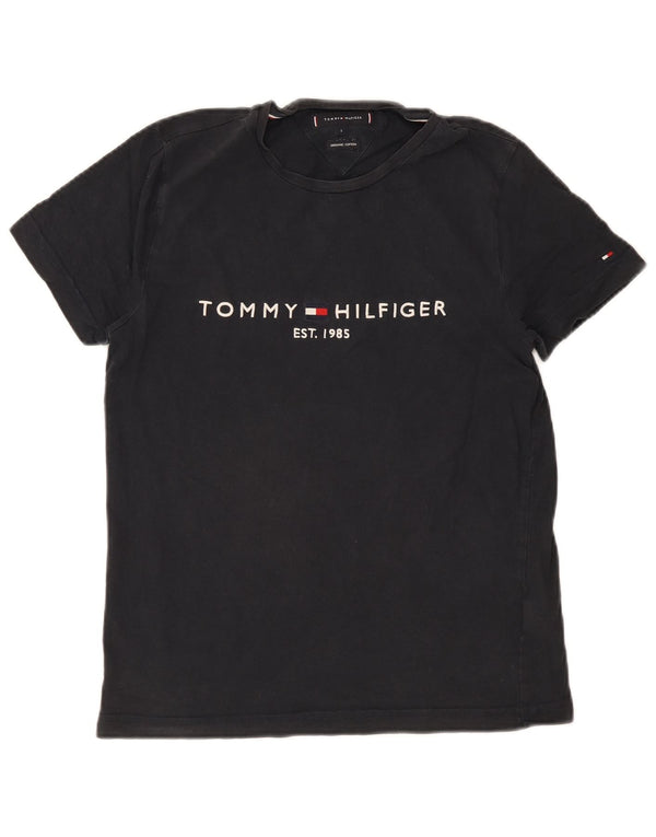 Tommy Hilfiger T-shirt graphique pour homme Petit noir Coton