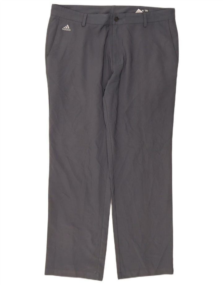 Adidas Pantalon Chino Droit Climalite Homme W38 L32 Gris Polyester