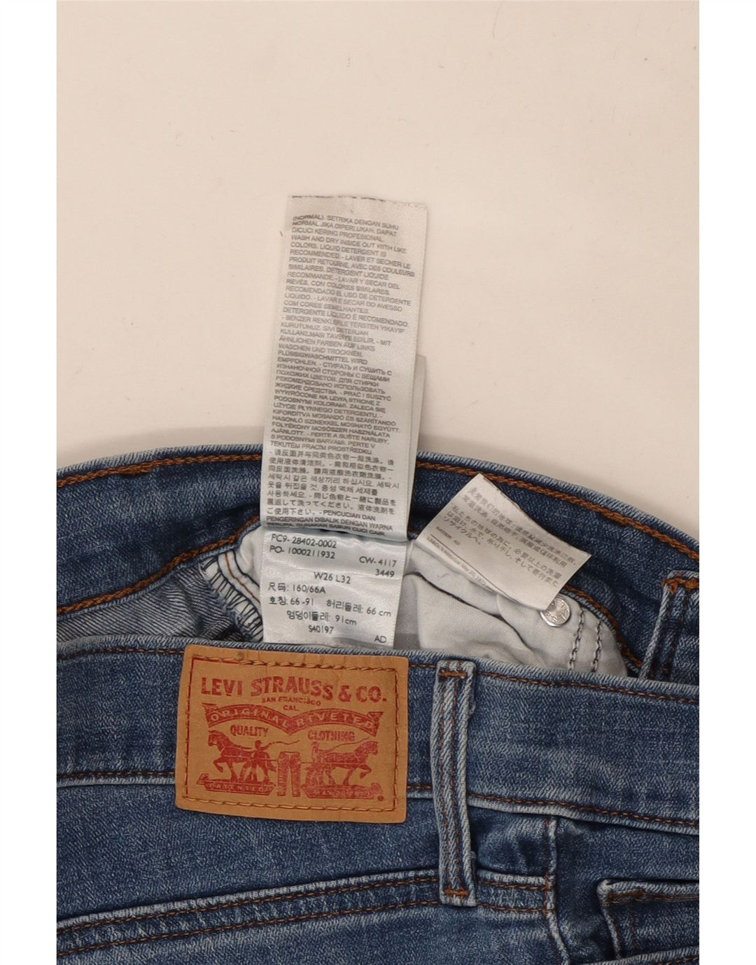 LEVI'S Jean Bootcut Amincissant Femme W26 L32 Bleu Coton