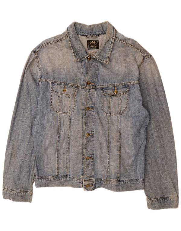 Lee Veste en Jean Homme UK 44 2XL Bleu Coton
