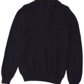 Harmont & Blaine Pull à col zippé pour femme UK 12 Laine bleu marine moyen