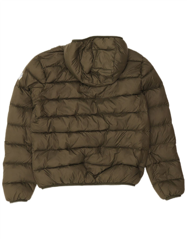 North Sails Veste matelassée à capuche pour homme UK 40 Large Kaki Polyamide