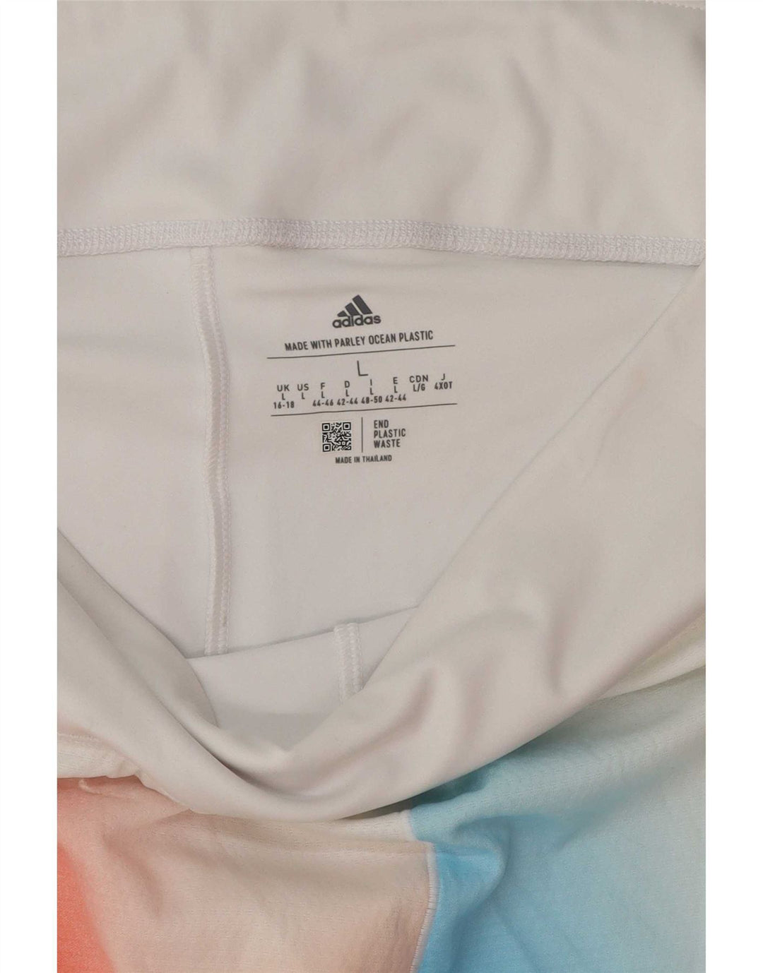 Adidas Jupe-short Aeroready pour femme UK 16/18 Large Blanc Colorblock Polyester