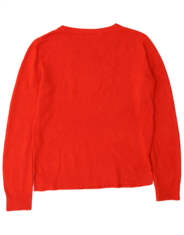 Marks & Spencer Pull ras du cou pour femme UK 10 Petit acrylique rouge