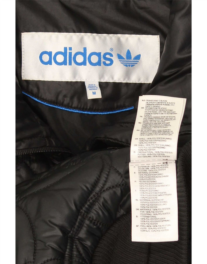 Adidas Veste matelassée Bomber Femme UK 12 Polyester Noir Moyen