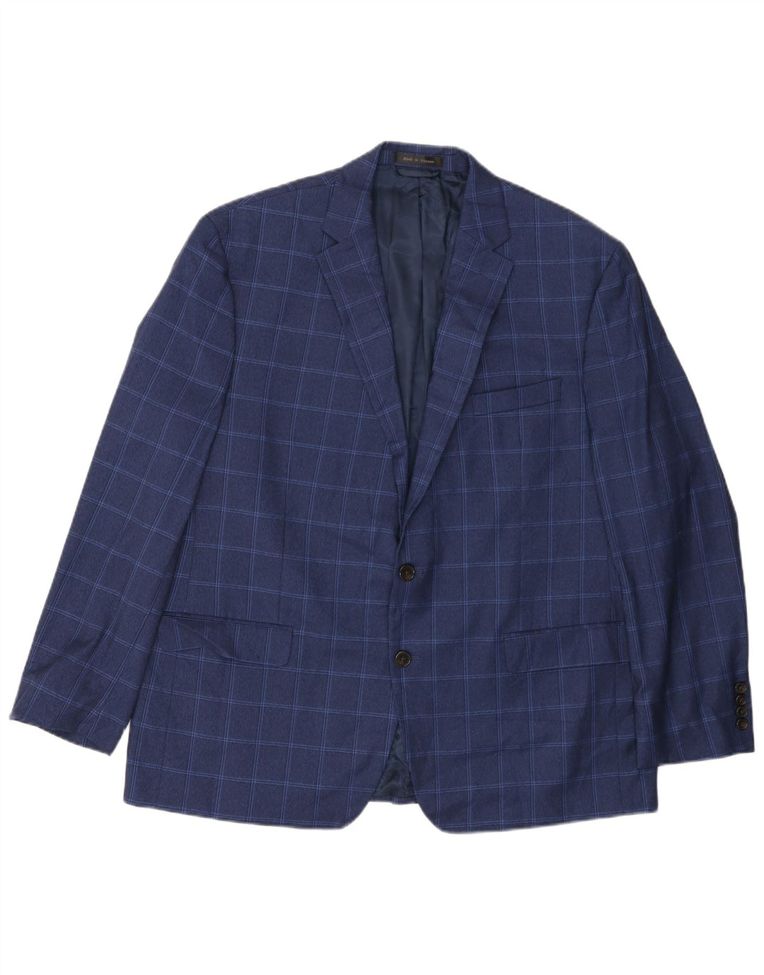 Ralph Lauren Veste blazer à 2 boutons pour homme UK 46 2XL Bleu marine à carreaux
