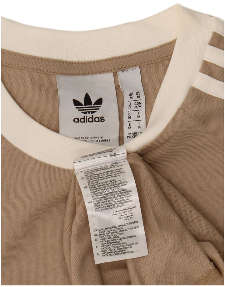 Adidas T-Shirt Homme Coton Beige Moyen