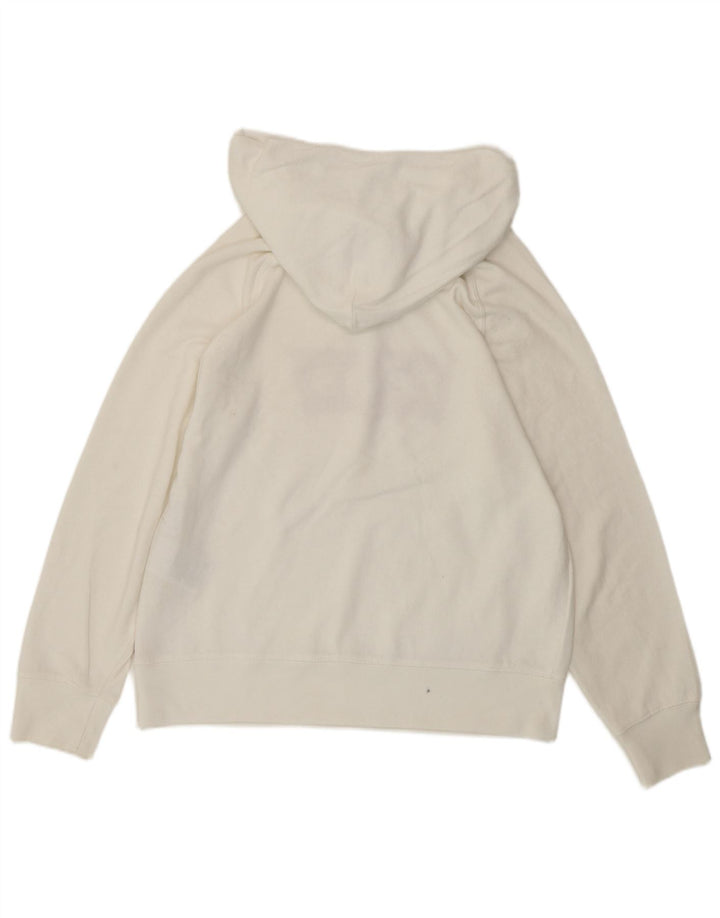 LEVI'S Pull à capuche surdimensionné graphique pour femme UK 10 Petit coton blanc