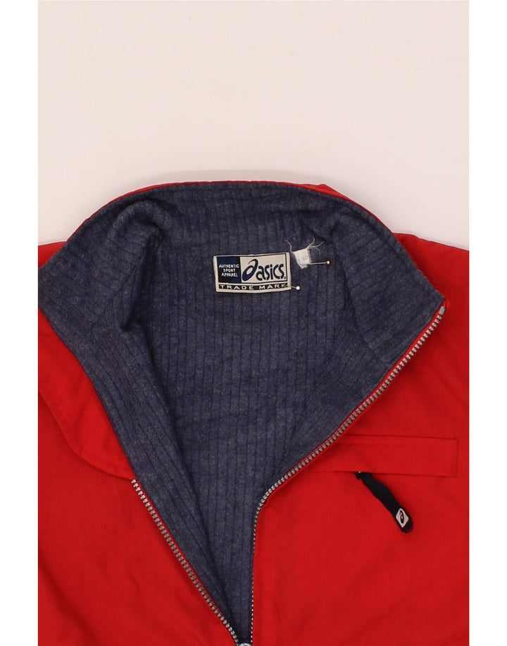 ASICS Girls Windbreaker Jacket 11-12 Years Red Polyester Vintage Asics and Second-Hand Asics from Messina Hembry 