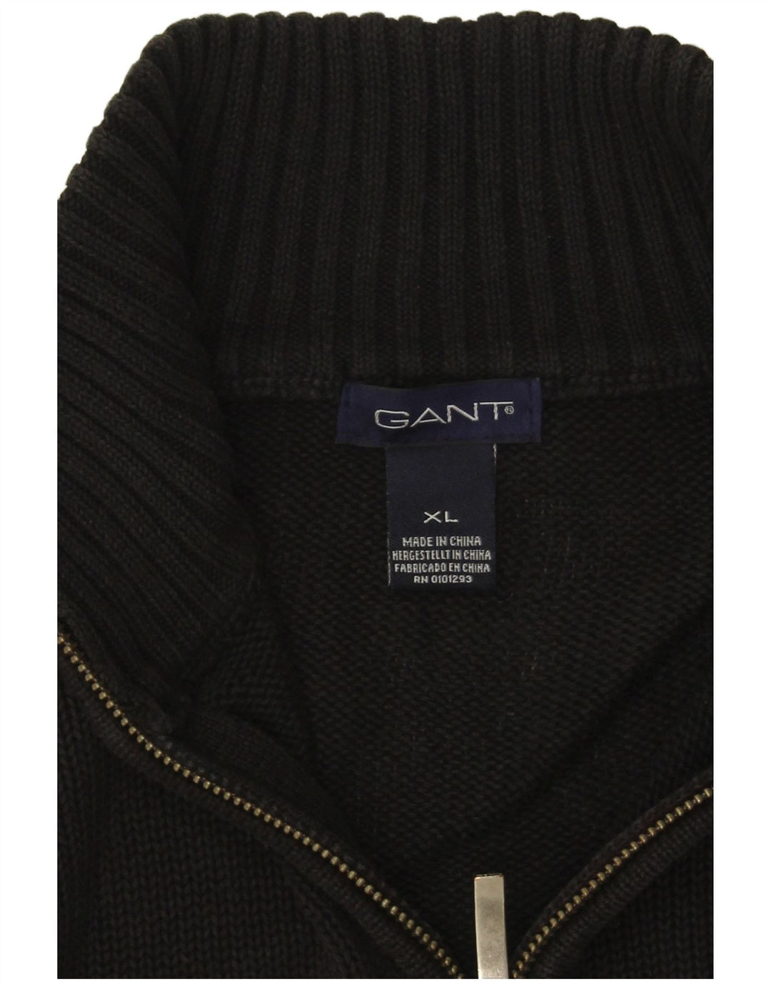 Gant Cardigan Pull XL Noir Lin Homme