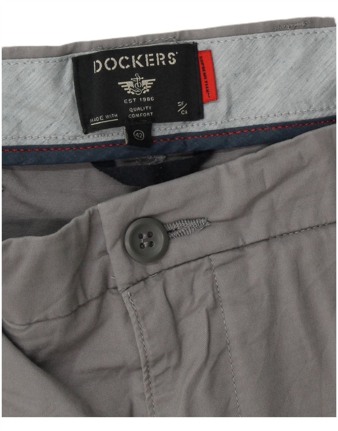 DOCKERS Short Chino Homme W42 2XL Gris Coton