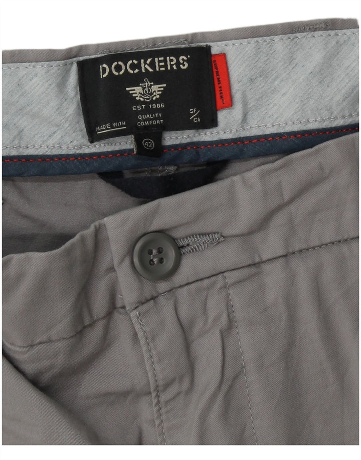 DOCKERS Short Chino Homme W42 2XL Gris Coton