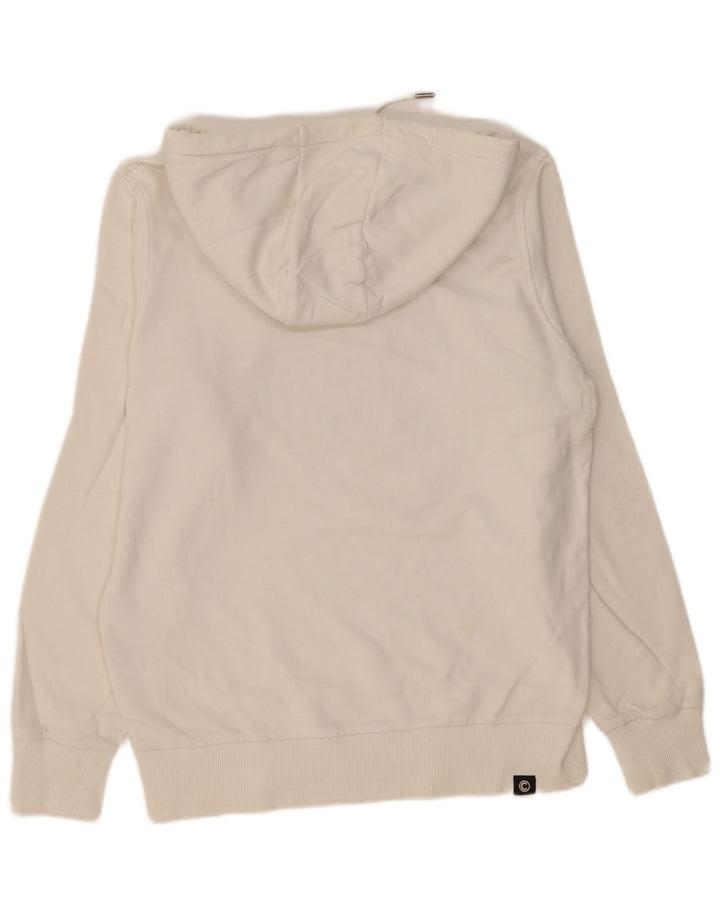 Colmar Homme Pull à Capuche Graphique Grand Coton Blanc